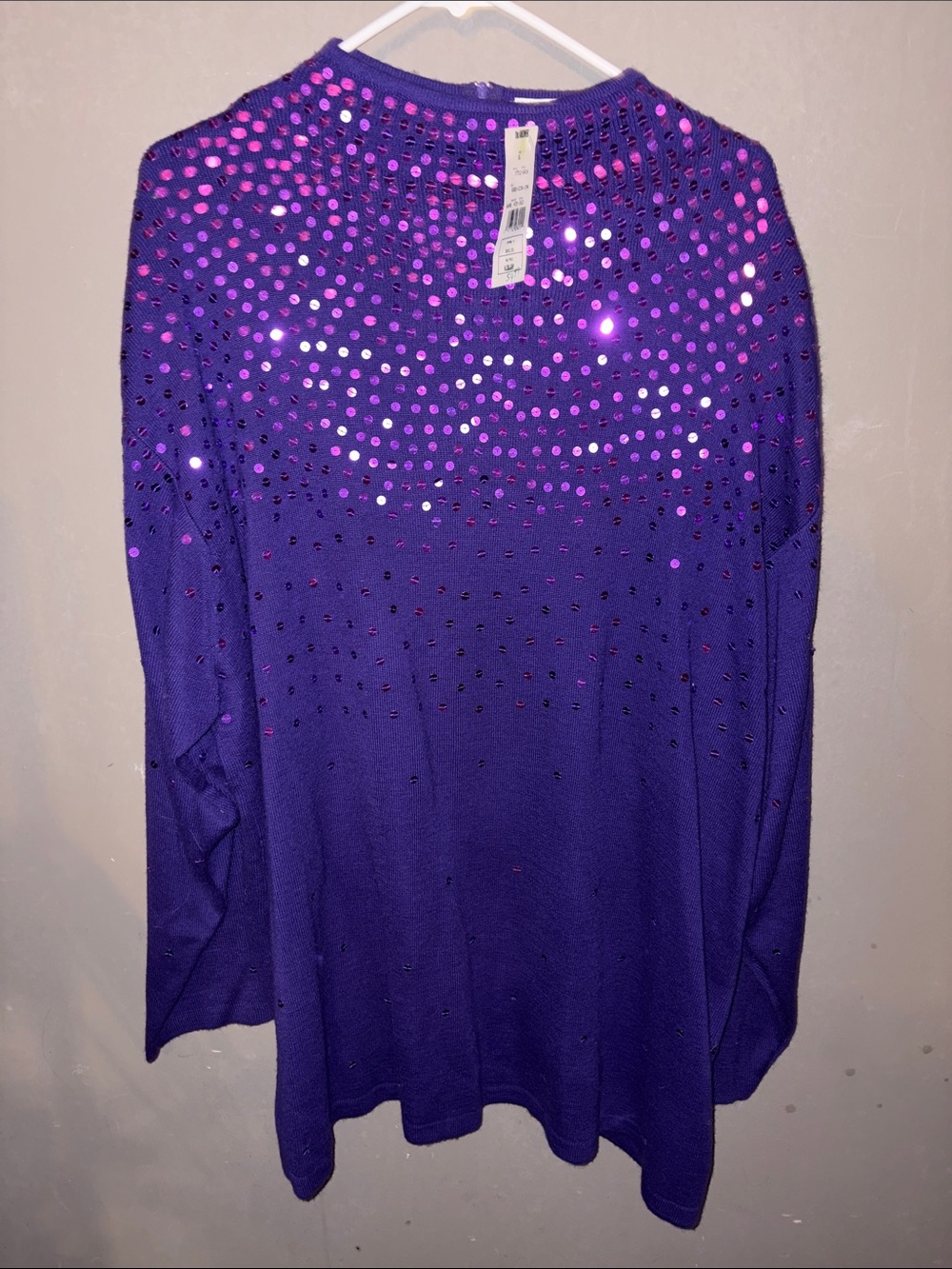 Purple Sequin Long Sleeve Women’s Top